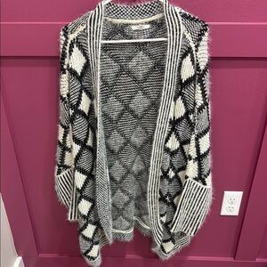 Cozy Black and White Patterned Sweater
